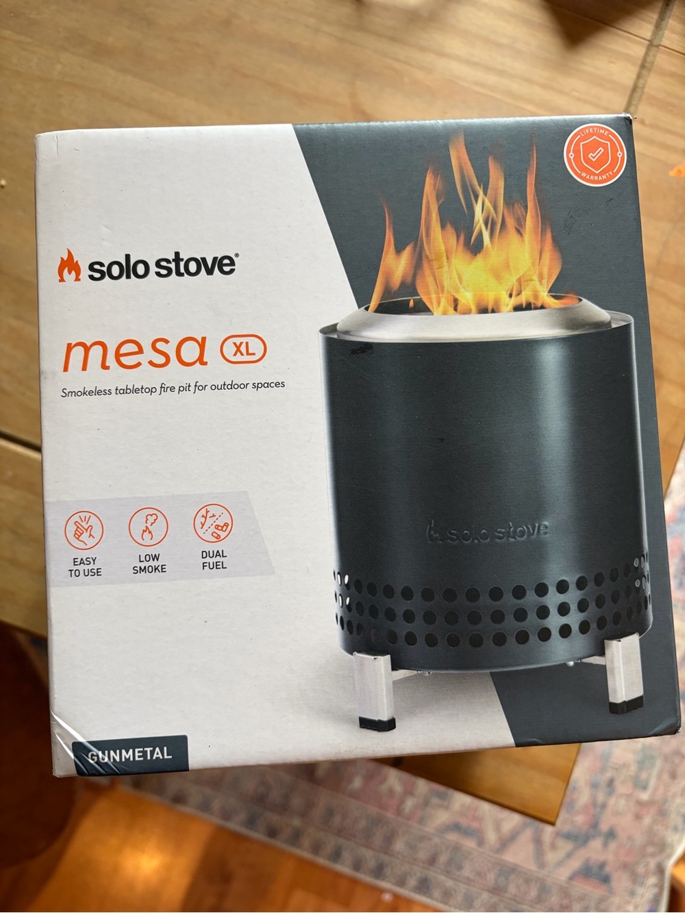 Solo Stove Mesa XL Smokeless Tabletop Fire Pit AND Mesa XL Heat Deflector